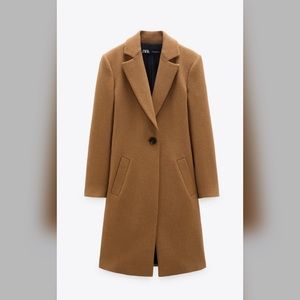 ✨NWT ZARA Camel Wool Blend Coat